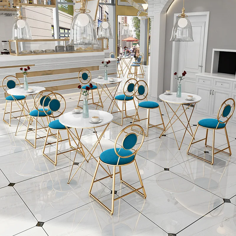 Nordic chair makeup chairs modern Relaxing waiting chairs dessert milk tea shop hotel Cafe furniture Simple Backrest stool