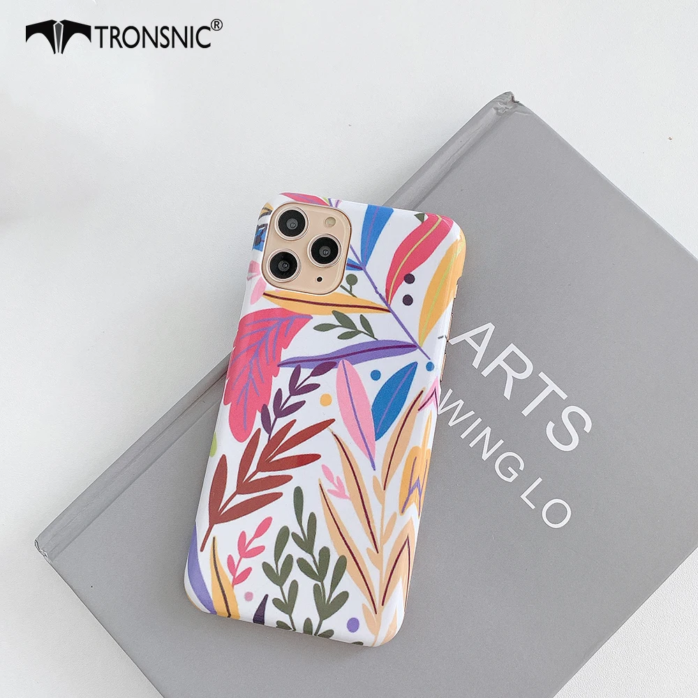 Glossy Flowers Phone Case for iPhone 11 Pro Max XR X XS MAX Hard PC Shiny Luxury Blue Case for iPhone 6s 7 8 Plus Covers Fashion