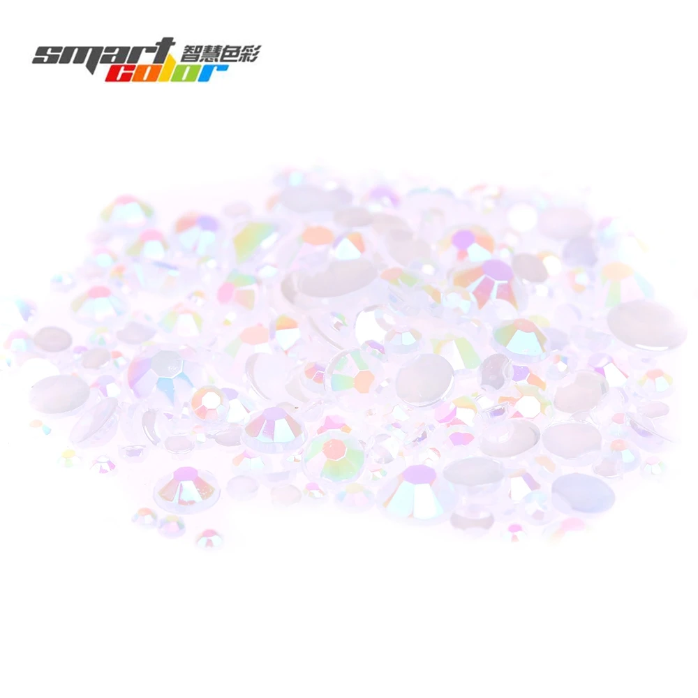 

Smart Color Acrylic Rhinestones Jelly White Color Shoes Clothing Decorations Sparkling Nail Art Decorations Small Pack