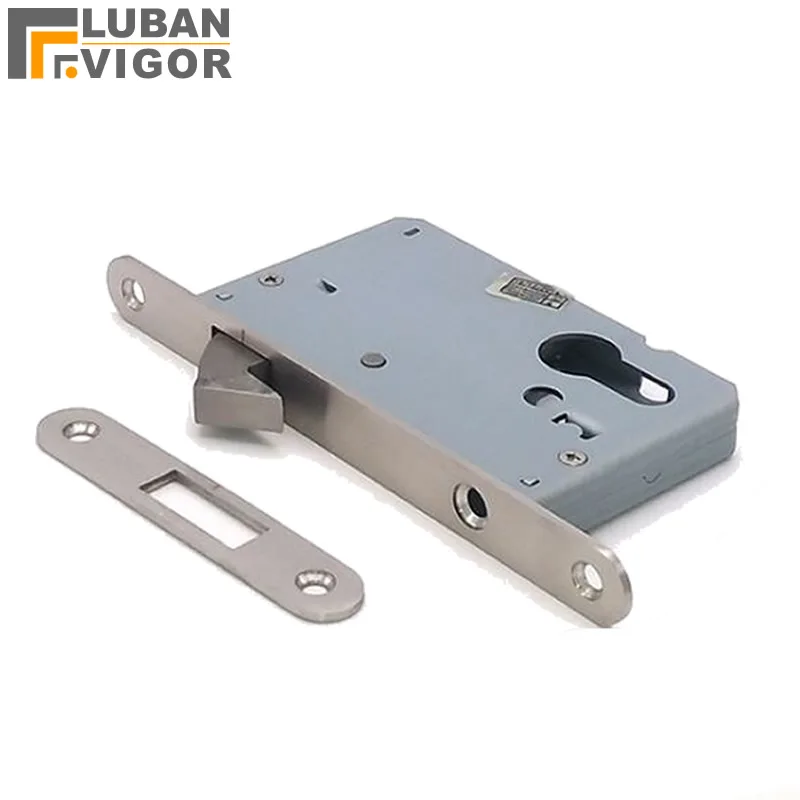 Stainless steel single hook lock body,  Oval panel,Margin 50mm, Invisible sliding door lockSliding door lock accessories