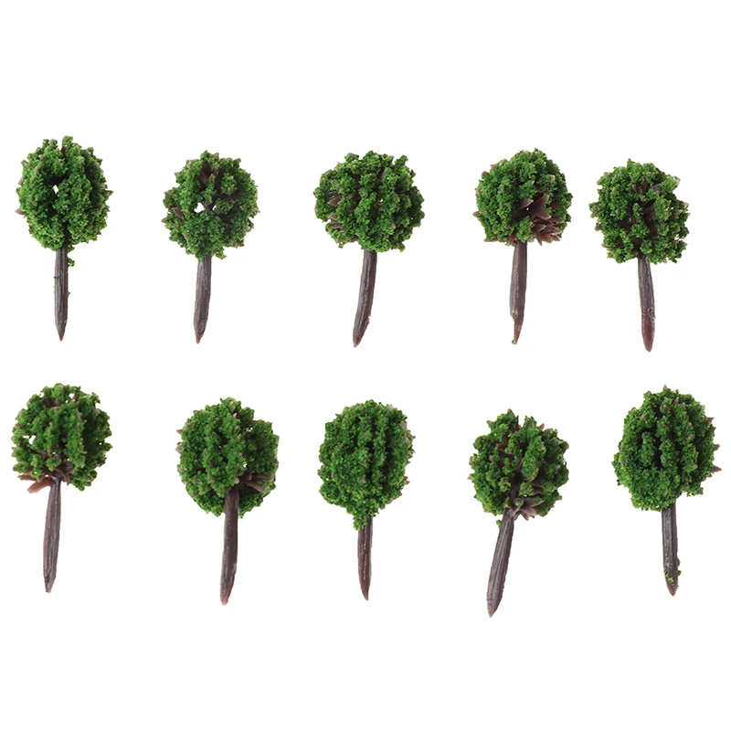 10pcs Ball-shaped Flower Model Trees Mixed Tree Model Landscape Trees Train Layout Garden Scenery Miniature 