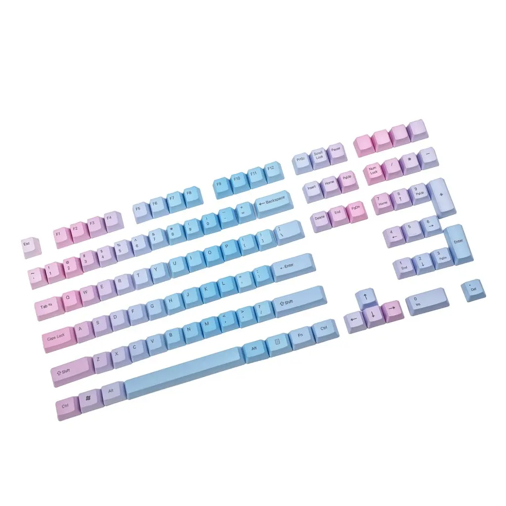 

OEM Profile Cherry Profile 87 108 Keys Sunset Gradient Dyed Thick PBT GK61 Keycaps For Mechanical Keyboard 61 TKL 104 GK61X GK64