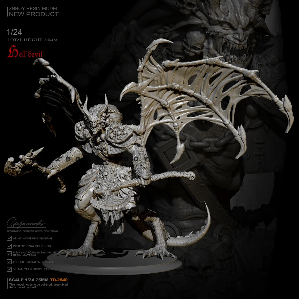 75mm Resin model kits figure colorless and self-assembled TD-2840