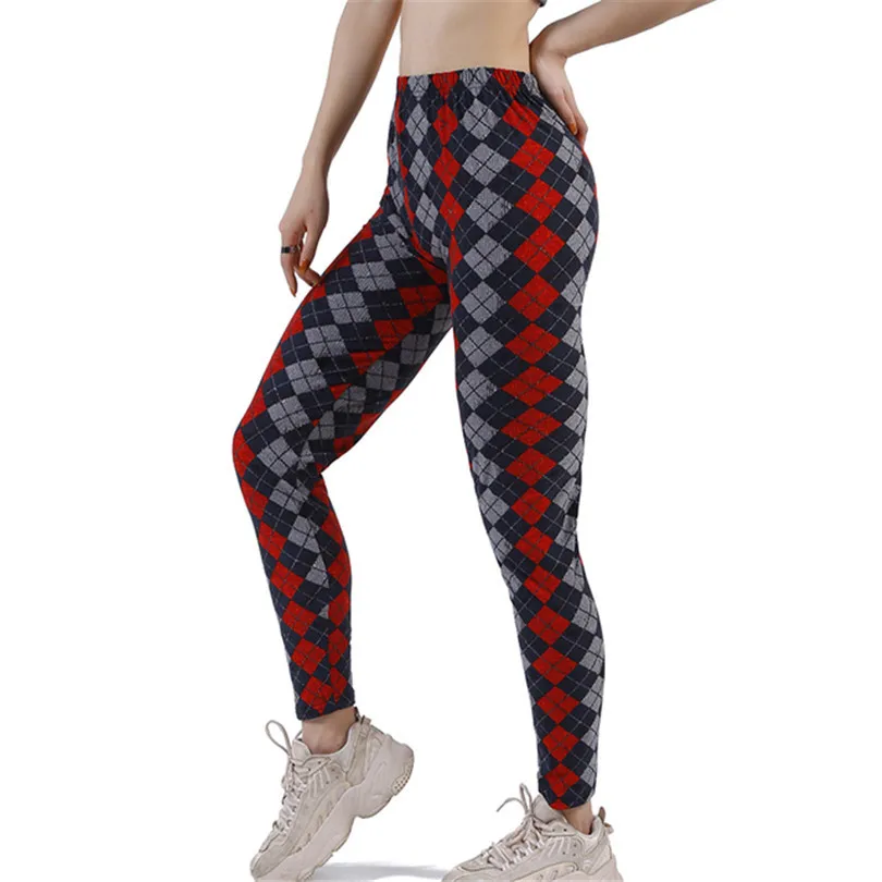 VISNXGI Celana Yoga Legging Pakaian Celana Panjang Print Fashion Wanita Baru Kasual Hip Tinggi Elastis Wanita Sejuk Latihan Lari