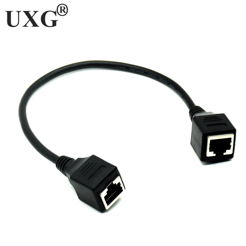 Cat5 RJ45 Female to Female Ethernet LAN Network Extension Cable 30cm 60cm