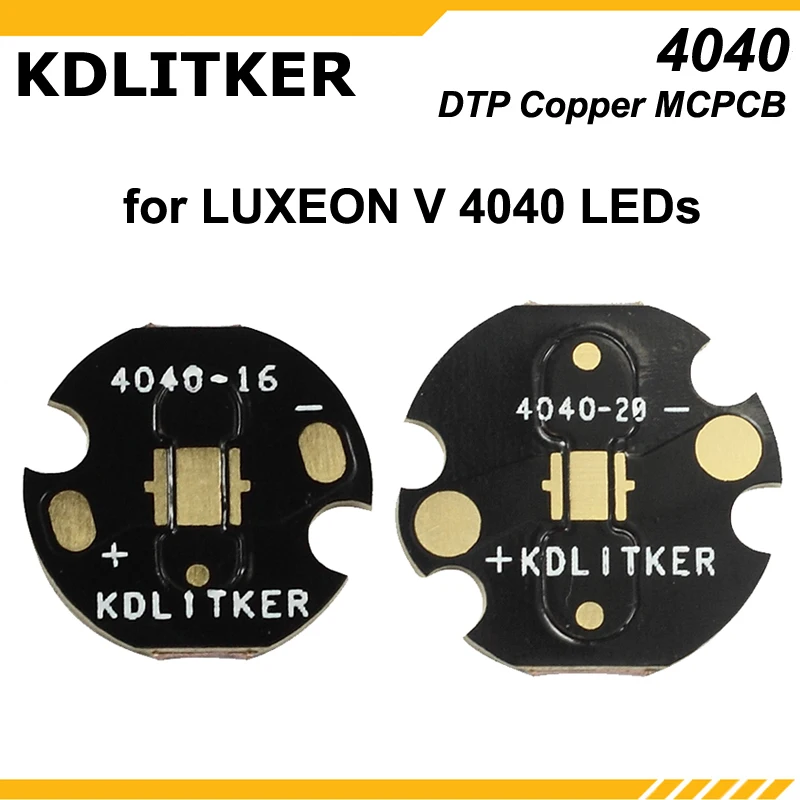 KDLITKER 4040-16 / 4040-20 DTP Copper MCPCB for Luxeon V / 4040 LEDs