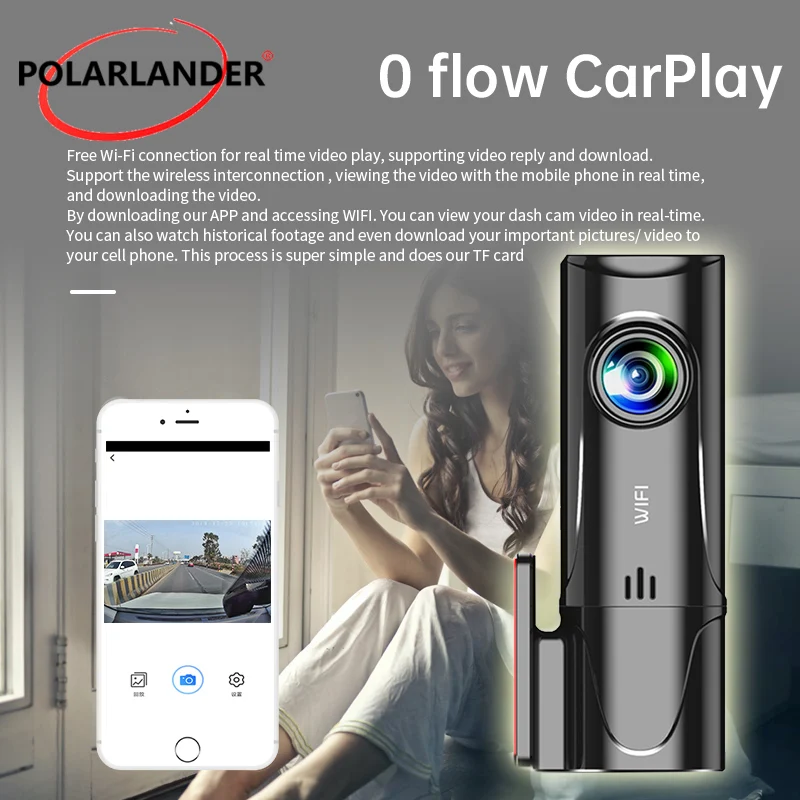 Car Recorder 24H Parking Monitoring AI Voice Control Mobile Phone Interconnection 2K Video WIFI HD Night Vision Hidden 140°Angle