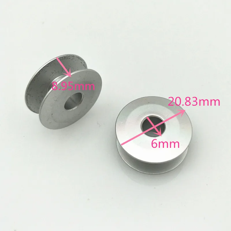 5pcs 21mm Industrial Aluminum Bobbins For Singer Brother Sewing Machine Tools #272152A 5BB5461-1