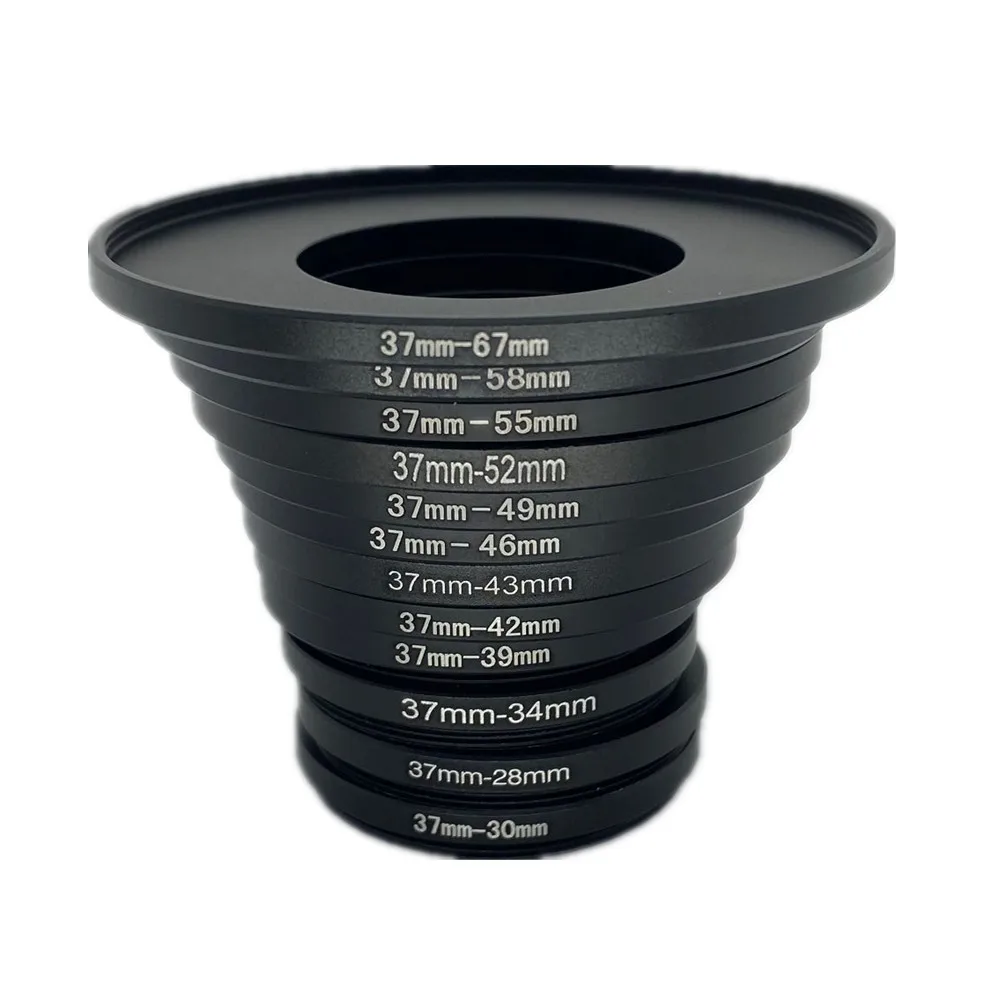 37mm 37-43 37-49 37-46 37-52 Step Up Down Filter Ring Adapter for Camera Lens 37 to 39 42 46 49 52 55 58 67 37-28 37-30 37-34