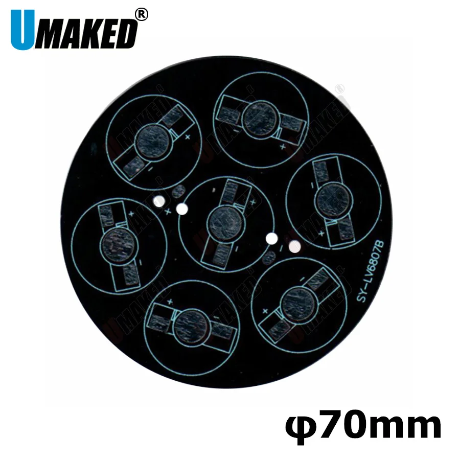 5W  6w 7w 70mm LED PCB , round shape aluminum plate base board, led panel board, DIY for floodlight