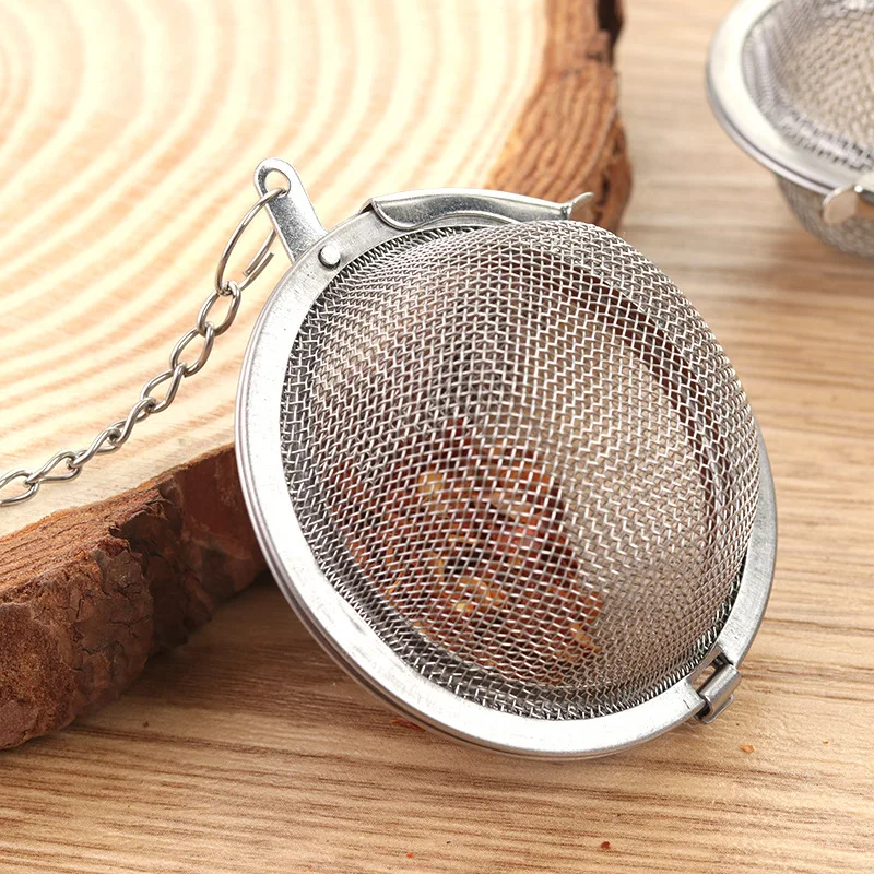 4 Size Stainless Steel Tea Infuser Sphere Locking Spice Tea Ball Strainer Mesh Infuser Tea Filter Kitchen Accessories Dropship