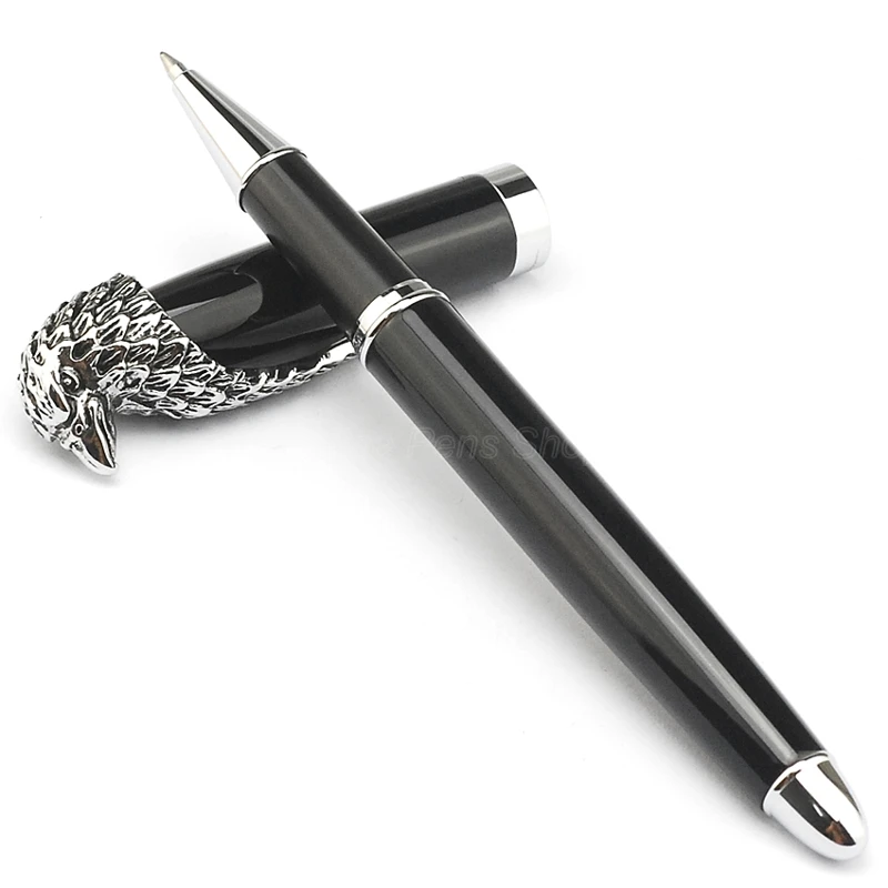 

Fuliwen Owl Roller Ball Pen Eagle Head Clip Writing Gift Pen Vivid Black Barrel Fit Office & Home & School