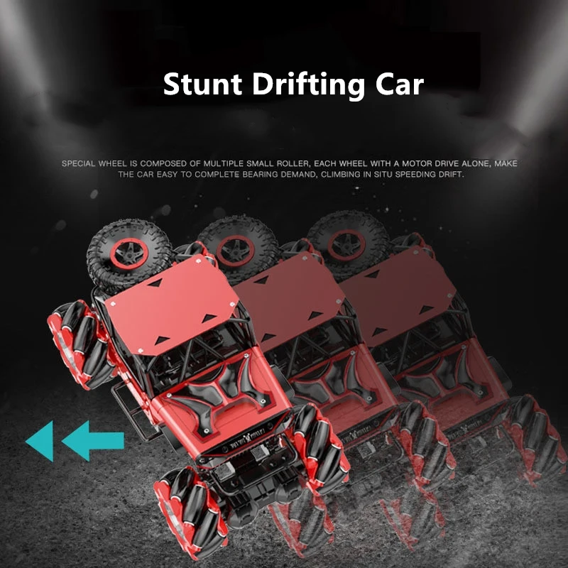 Guarda Gesture Control 4WD Stunt Drift Car Multi-terrain In Situ rotazione Rock Crawler Sideway orizzontale Walking RC Climbing Car