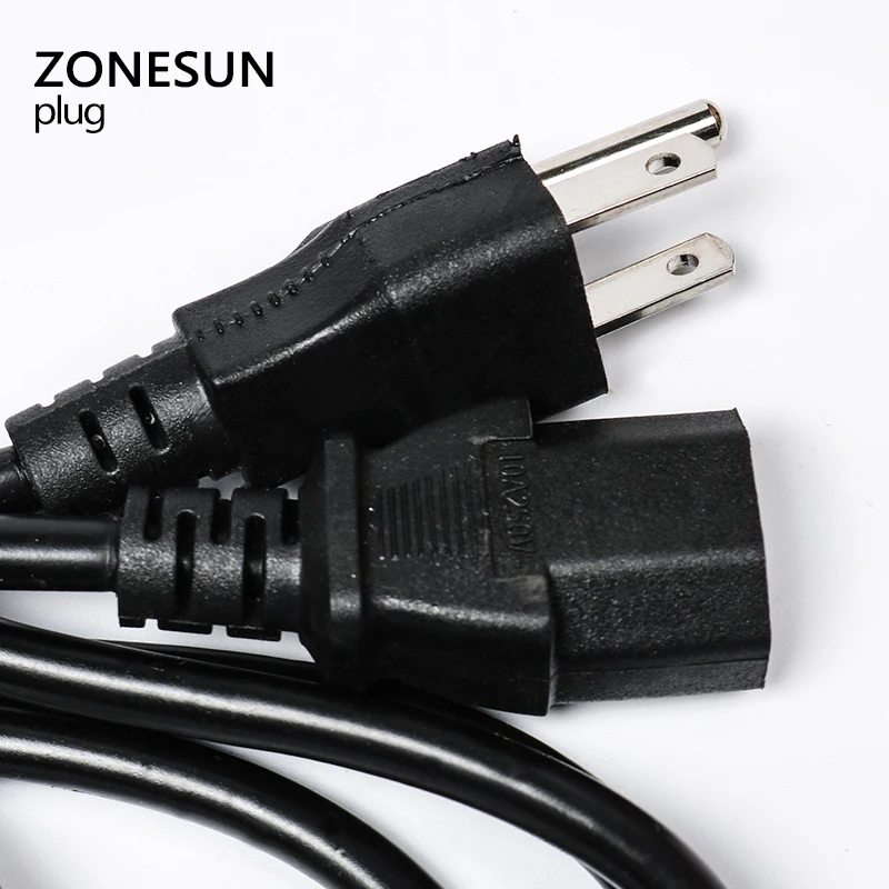 ZONESUN-Adaptador de enchufe Universal EU GER AU CHN, toma de corriente europea, alemana, australiana, China, para máquina de llenado eléctrico