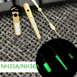 New Arrival Gold Watch Hands Spare Parts Fit For NH35 NH36 7s26 4r35 7009 Automatic Movement Green Lume Watch Replacements