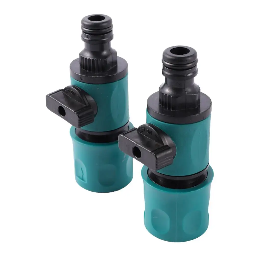 

Hose Connector with Switch Valve Quick Connectors 16mm Equal Diameter Hose Connection for Watering Irrigation Hose Adapter Switc