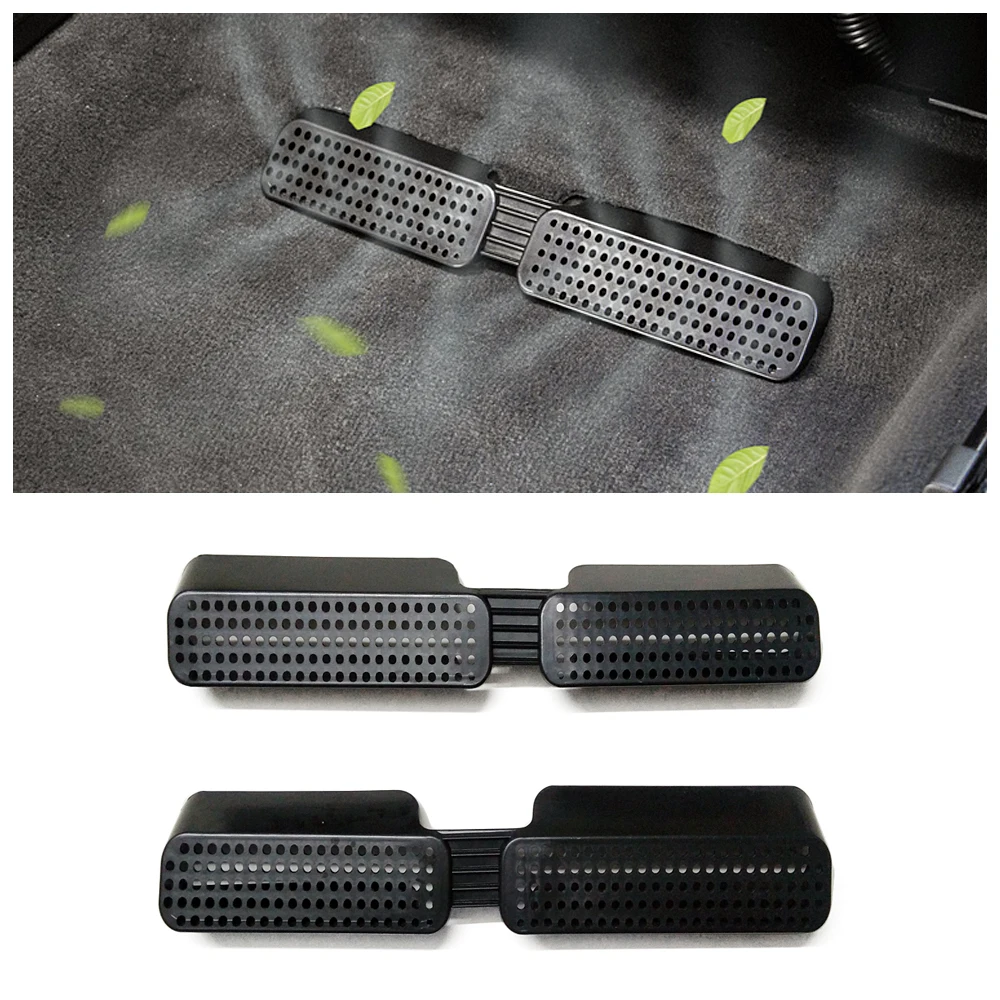 Car Interior Accessories For Audi Q5 2018 2019 2020 Under Seat Floor AC Heat Air Conditioner Duct Vent Outlet Grille Cover Trim