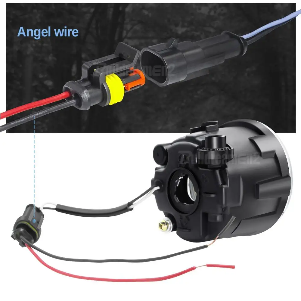 Montagem da luz de nevoeiro do olho de anjo para infiniti qx qx50 qx56 qx70 2006-2014 amortecedor dianteiro do carro luz de nevoeiro com anel de auréola drl h11 12v