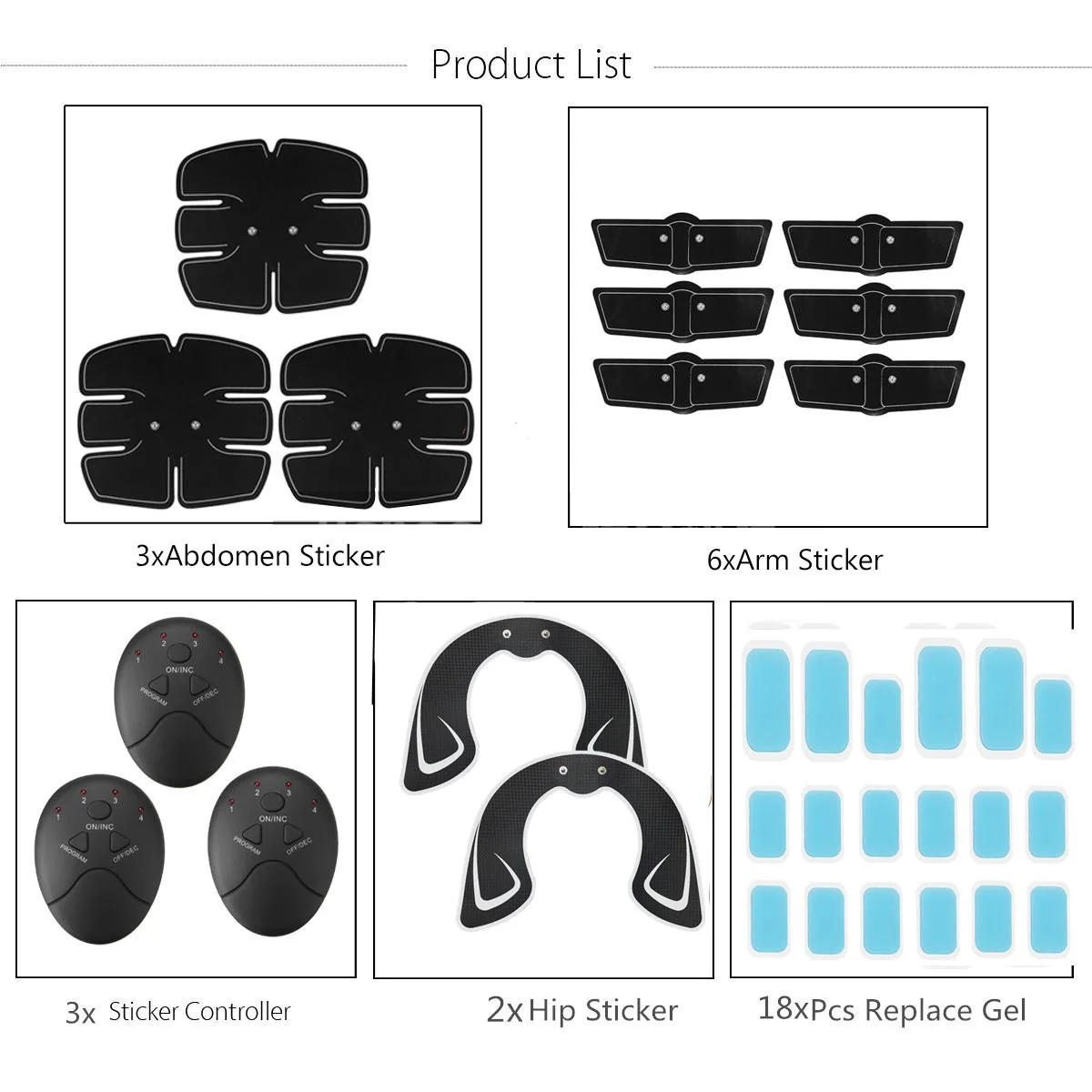 Ks-a002 black six muscle training abdominal toning instrument lazy man exercise fitness massage abdominal muscle tape