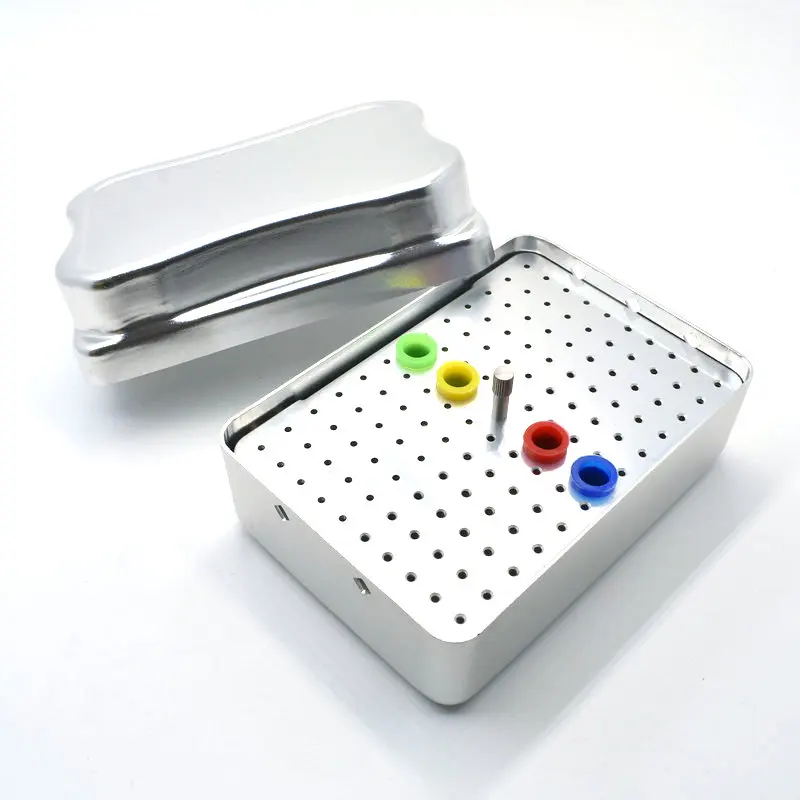 Dental 120 Holes Disinfection Endo Files Holder Box Autoclave Sterilizer Case Burs For Oral Care Tools Random Color