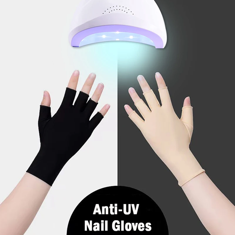 Guantes de protección contra la radiación, Anti UV sin dedos, suaves y ligeros, protección UV, 1 par