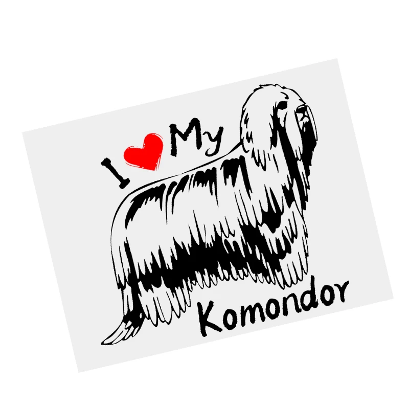 S61256 # Komondor Dog Black Transparent Car Sticker Vinyl Decal Waterproof Decors for Motorcycle Bumper Laptop