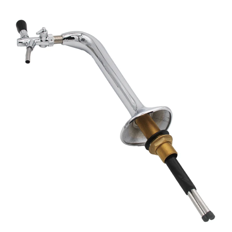 Single EU Flow Control Faucet Cobra Beer Tower (Glycol Lines) Chrome Plated Brass