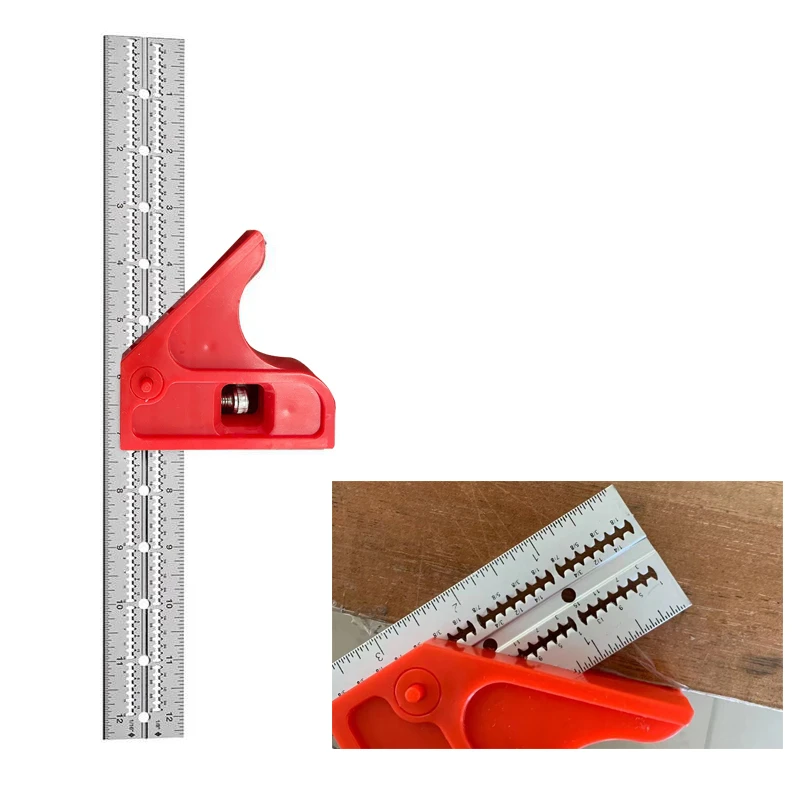 Mini Indexable Combination and Double Square Rafter Square and Combination Square Tool Woodworking Edge Corner Set