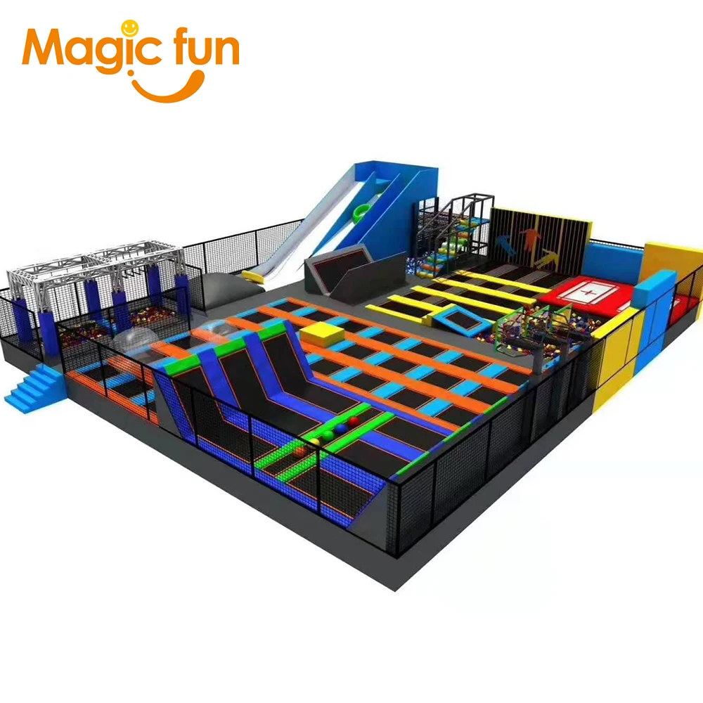 Customize Giant Multinational Leisure Park Children\'s indoor playground with Trampoline park