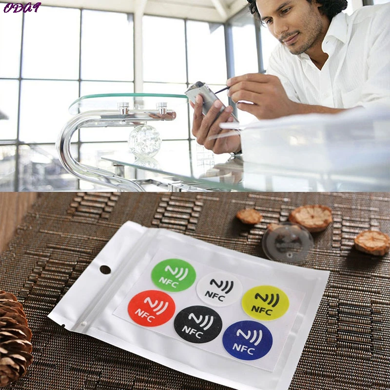 6-color Single Sale Waterproof Pet NFC Sticker For Smart Ntag213 Tags On All Mobile Phones