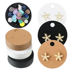 100pcs Blank Paper Ear Studs Earring Display Cards Price Label Tag Jewelry Holder For Small Businesses Sale Packaging Supplies