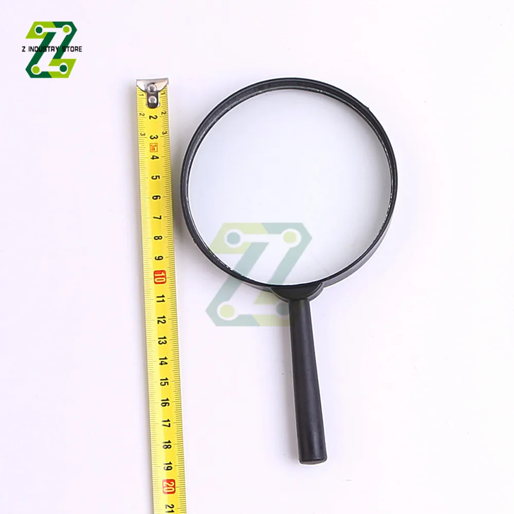 100mm Magnifier 5X Magnifying Loupe Reading Plastic Lens Workmanship For Inspecting Jewelry Checking Maps