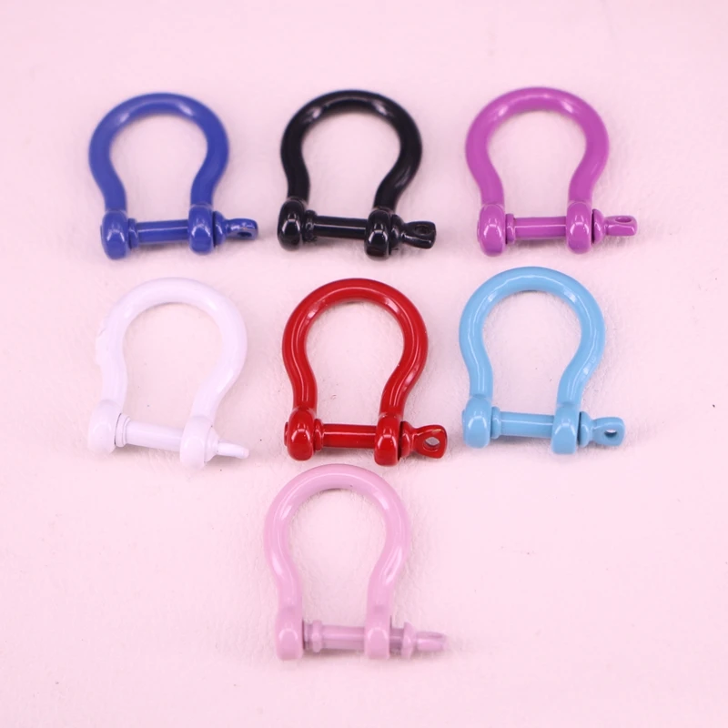 

10PCS, Enamel Lock Carabiner, Metal Clasp Jewelry Findings