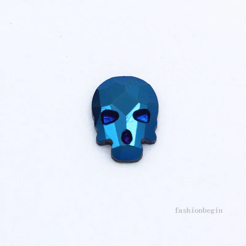 20p 6*8mm Skull Bone Crystal Nail Holographic Halloween Rhinestone Flatback Charms Gems Irregular Jewelry 3D Nails Accessories