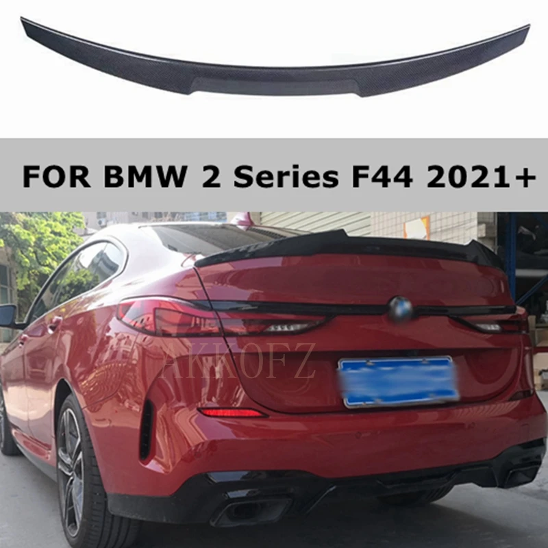 For BMW 2 Series 4-door F44 2020 2021+ M4 style carbon fiber bright black glass fiber reinforced plastic trunk lip spoiler