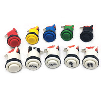 1pc 28mm Happ Style Standard American Push Buttons with Microswitch DIY Kit Arcade Button Game Machine Parts Game Control