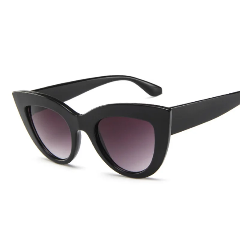 Gafas De Sol clásicas De ojo De gato para mujer, anteojos De Sol femeninos De plástico con montura grande, estilo clásico, a la moda