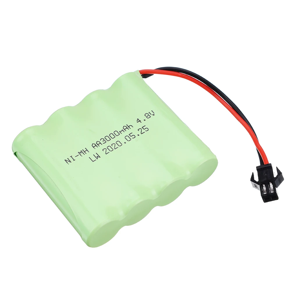 NIMH Battery 4.8V 3000mAh For Rc toys Cars Tanks Truck Robots Boats Guns AA Ni-MH 4.8v Battery Pack SM Plug