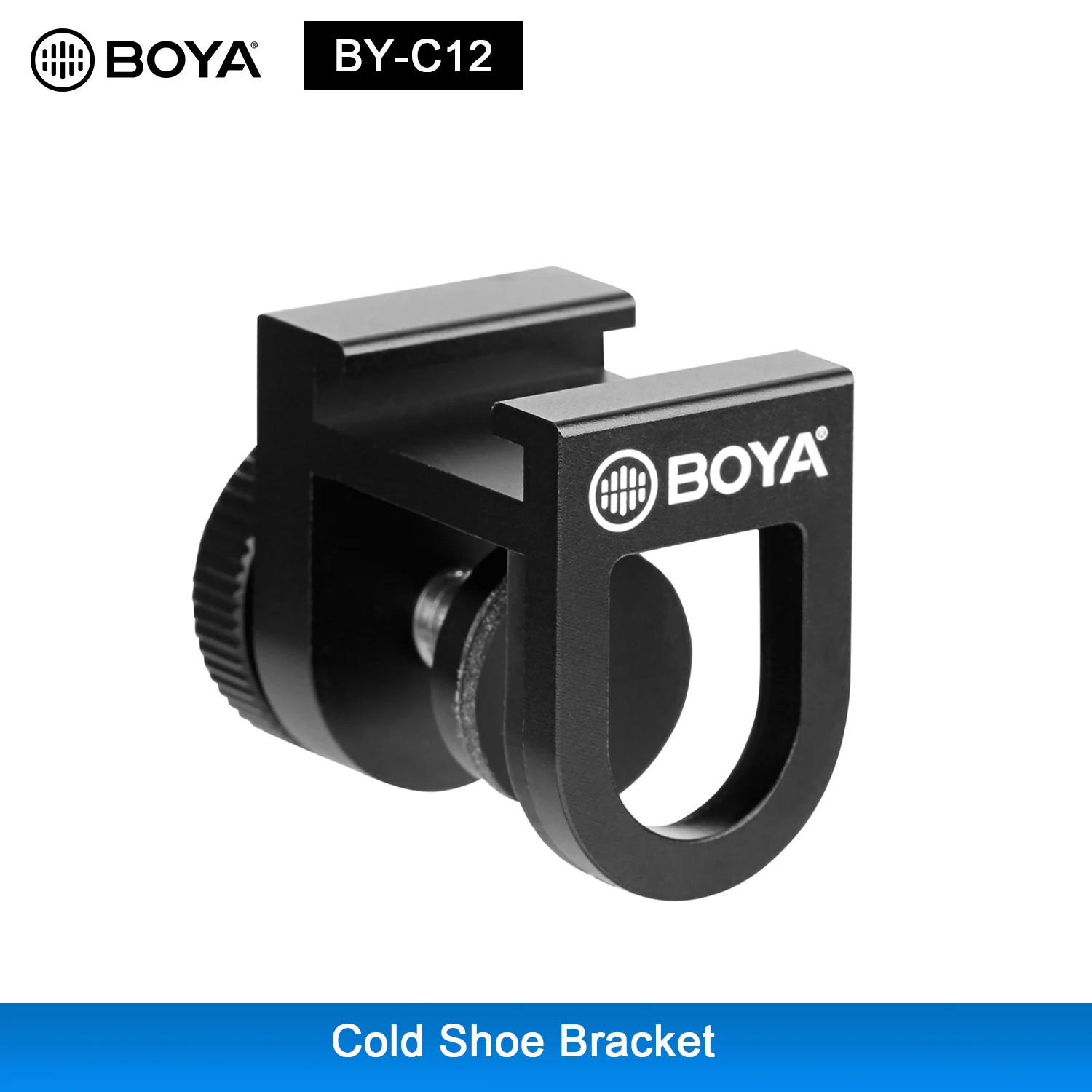 

BOYA BY-C12 Microphpne Clip, Aluminum Clamp with Cold Shoe Mount for Attaching Smartphone Microphone Tablet Accessories