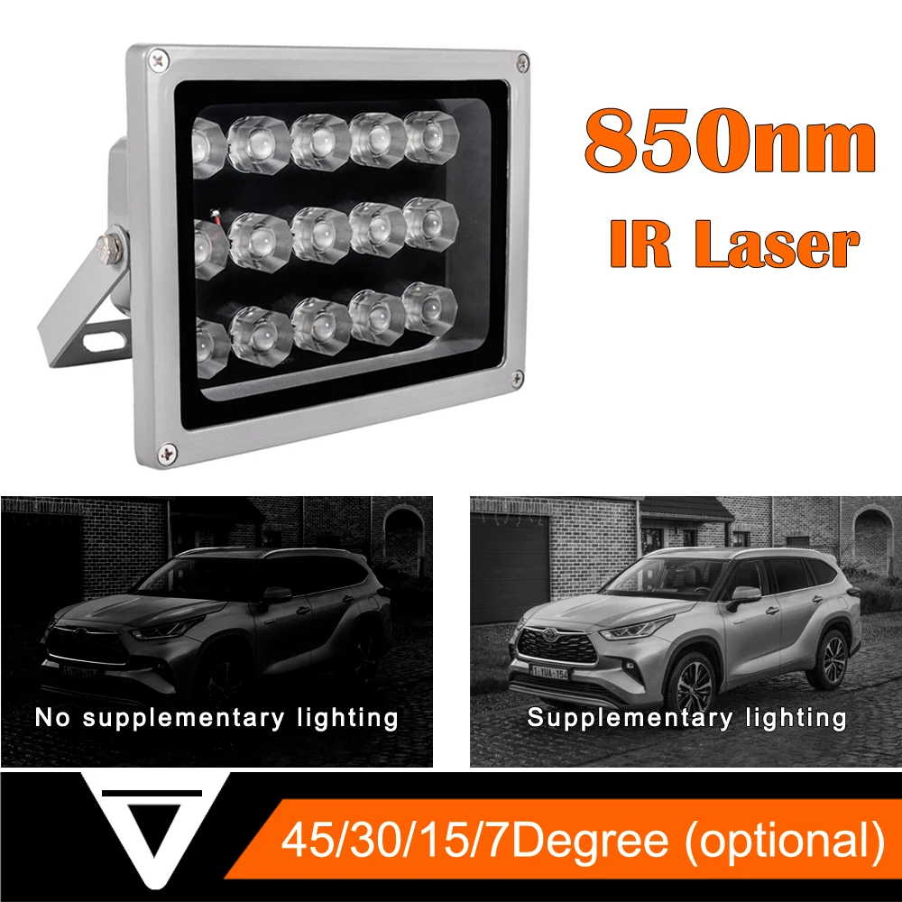 

850nm 15PCS IR Laser Light CCTV Fill Light Illuminator Infrared Lamp IP65 Waterproof Night Vision for CCTV Security Camera