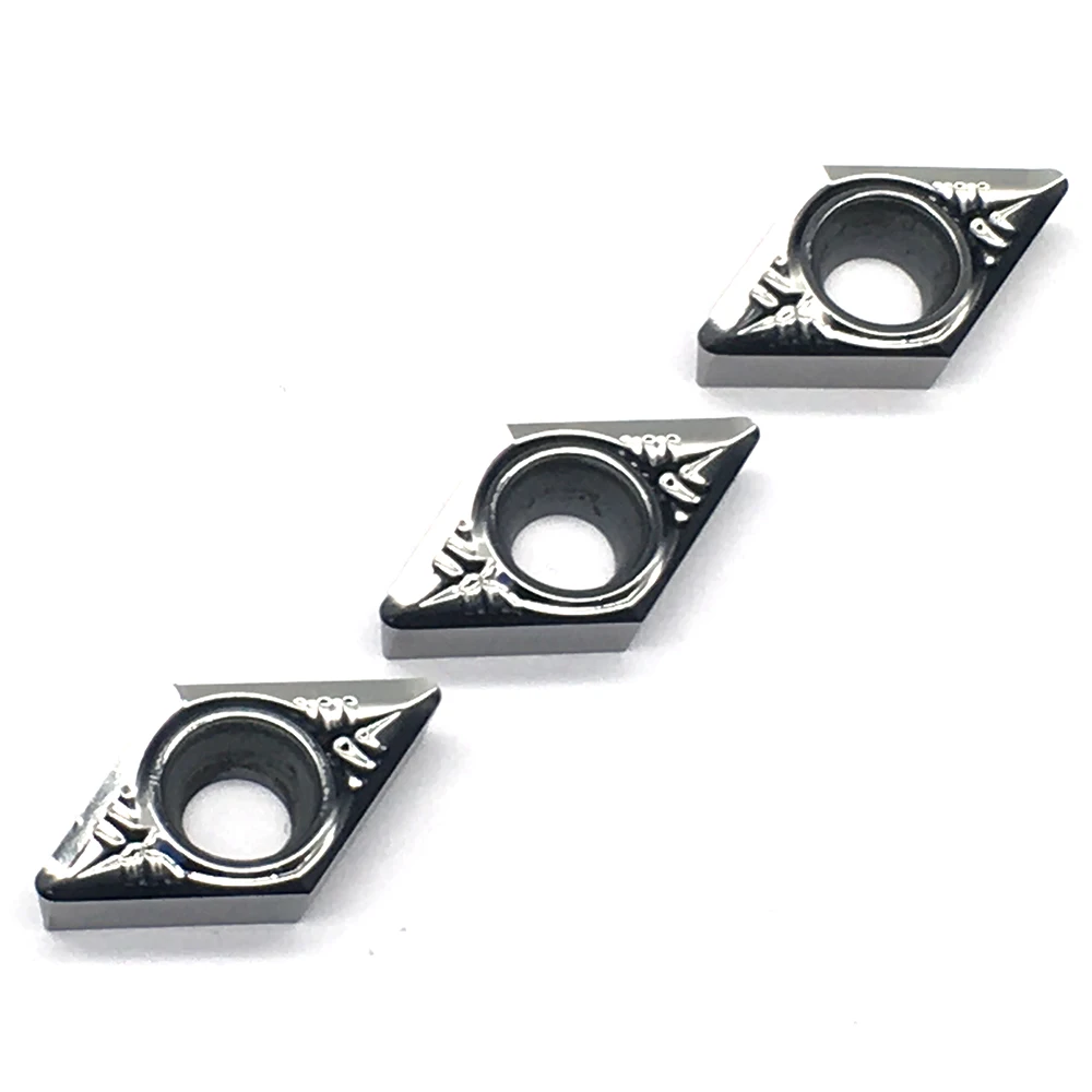 DCGT11T308 AK H01 10pcs อลูมิเนียมเครื่องตัดใบมีดเครื่องมือตัดเครื่องมือ CNC เครื่องมือ AL + TIN ไม้