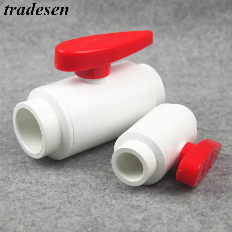 

1Pcs I.D20/25/32/40/50mm UPVC Ball Valve Aquarium Fish Tank Pipe Fittings Garden Home Irrigation Watering Tube Connector Adapter