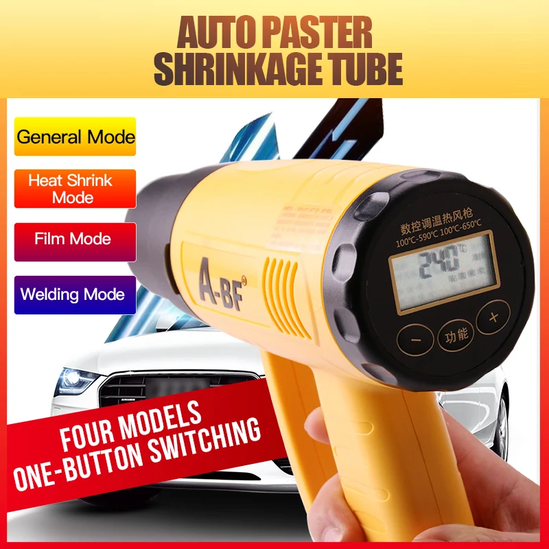 A-BF Industrielle Heißer Air Gun Digitale Display Elektrische Wärme Pistole Kunststoff Schweißen Fackel Heißes Haar Trockner Auto Folie Rösten 1600W/2000W