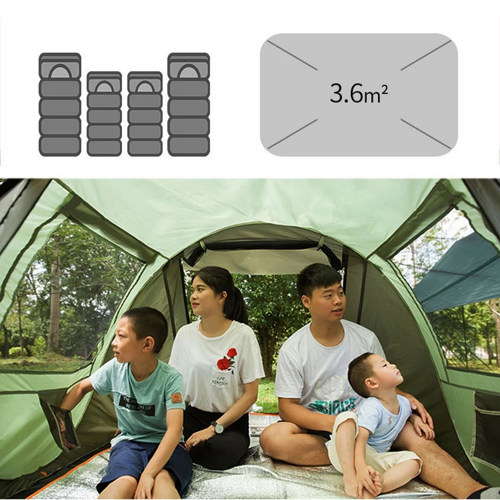 Automatic Pop-up Tent, 5-8 Person Outdoor Instant Setup Tent 4 Season Waterproof Tent for Hiking, Camping, Travelling