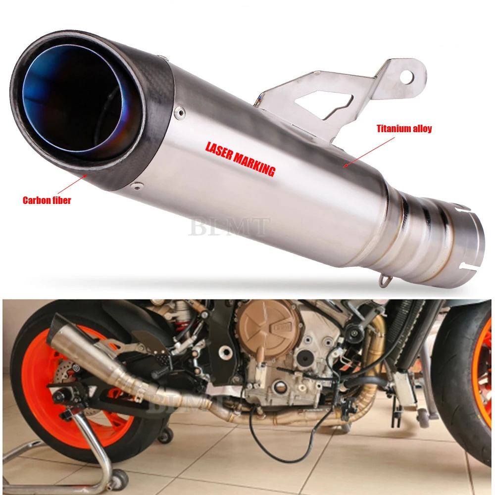 نظام عادم دراجة نارية SC ، تعديل الهروب ، أنبوب وصلة وسط سبائك التيتانيوم ، كاتم للصوت من ألياف الكربون ، BMW S1000RR 2019 - 2023