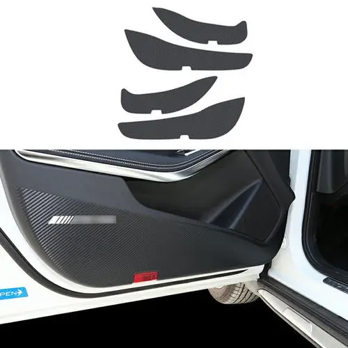 4pcs Car Door Inner Protective Anti Kick Carbon fiber Film Sticker For Mercedes Benz C-Class W205 2015 2016 2017