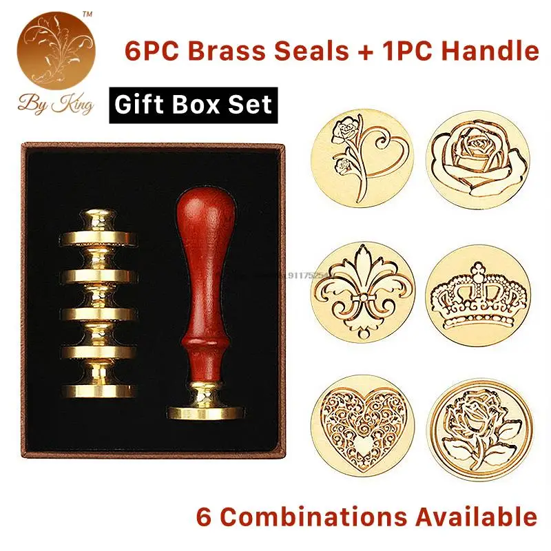 Wax Stamp Retro Wax Seal Set Stamp Wedding Packaging Gifts 2022 DIY Sealing Wax Decoration Craft Kits Wax Stamp Set Craft Kits