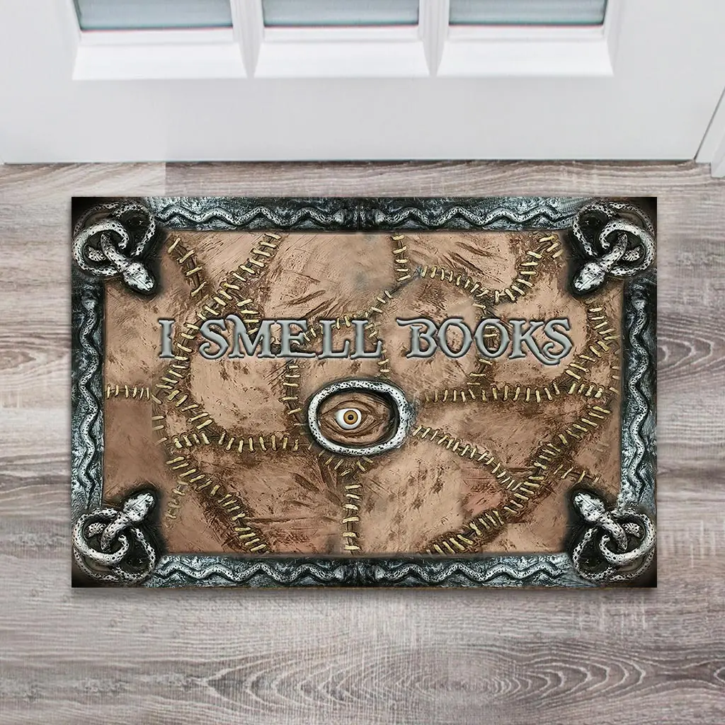 

I Smell Books - Doormat With 3D Printed Non Slip Door Floor Mats Decor Porch Doormat