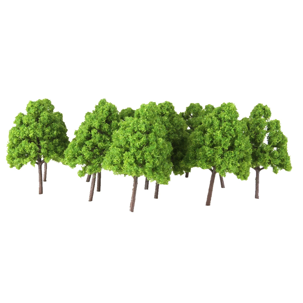 25PCS Model Cypress Trees for Railways Park Garden Landscape Dioramas 1:150