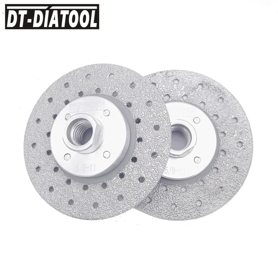 DT-DIATOOL 2個100ミリメートル/4 "ダブルサイドコーティングされたダイヤモンド切削砥石真空ろう技術石のための